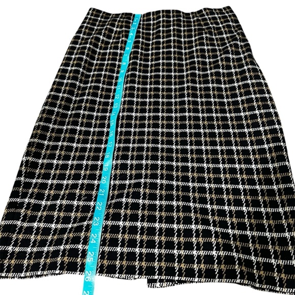 J.Jill Ponte plaid houndstooth pull on pencil skirt size small - Picture 7 of 8